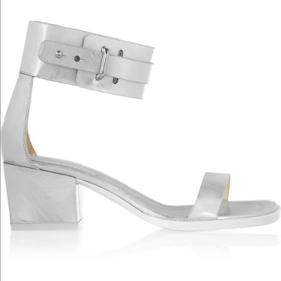 3.1 Phillip Lim “Coco” silver ankle strap sandal - Picture 2 of 7